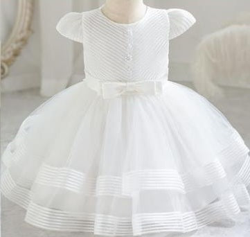 AC/AX169 Girls Party Dress - Off White