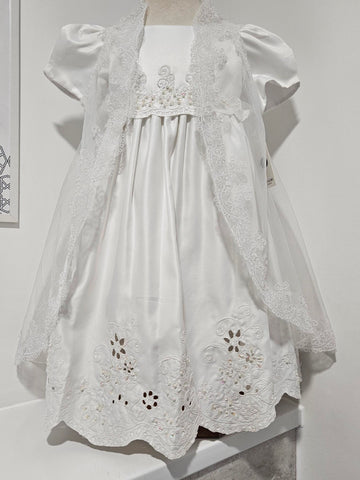 EL002 White Christening Dress