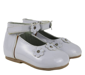 BB9887A White Velcro Baby Shoe