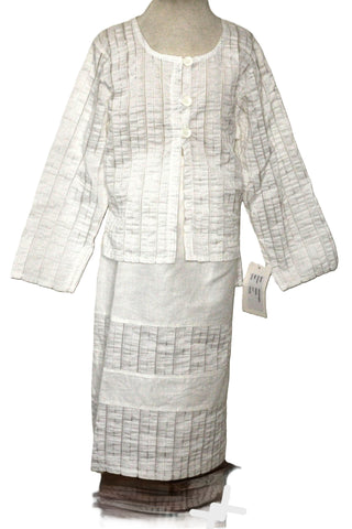 ECD20146-S White Girls Party 2-Piece Suit