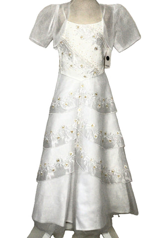 ECH01 - White Flower Girl Dress