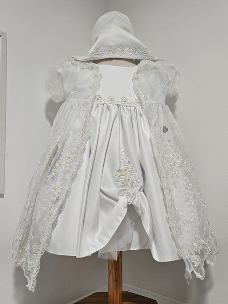ECR08 White Christening Dress