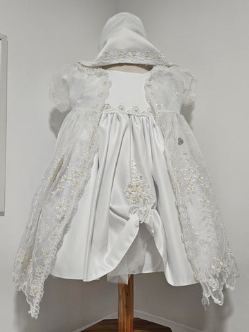 ECR08 White Christening Dress