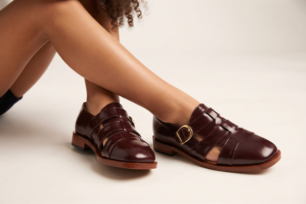 EL-8027 Buckle Brown Shoe