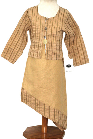ECD20146-S Brown Girls Party 2-Piece Suit