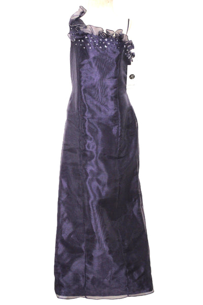 ECD6870 Purple Fiower Girl Party Dress