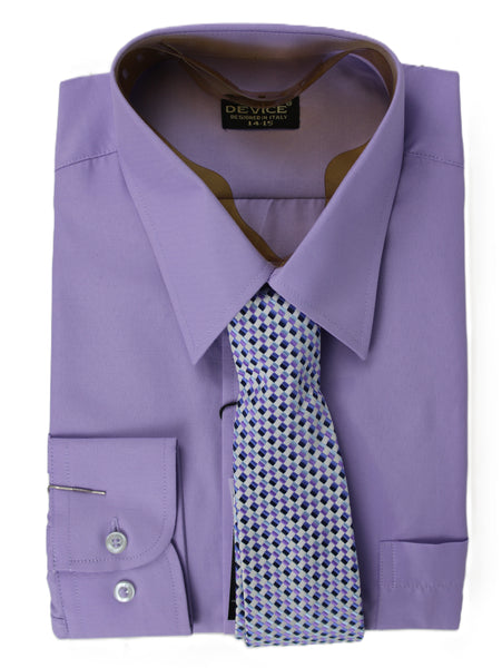 Boys Shirt - Lilac/Device