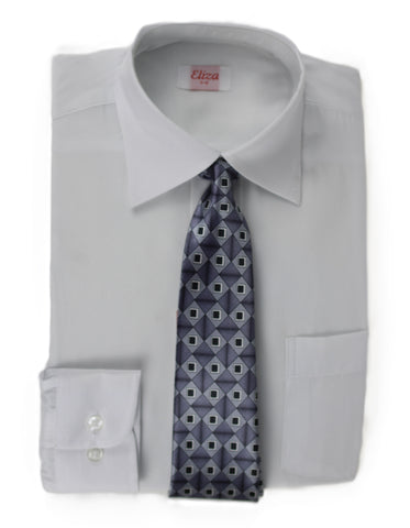 Boys Shirt - White/Grey