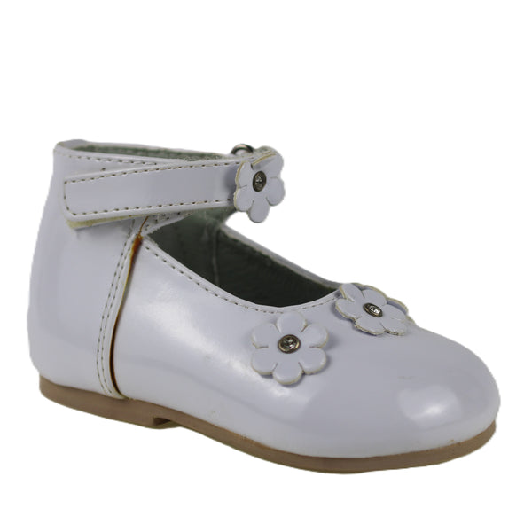 BB9887A White Velcro Baby Shoe