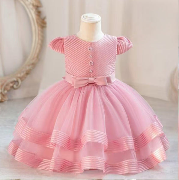 AC/AX169 Girls Party Dress - Dusty Pink