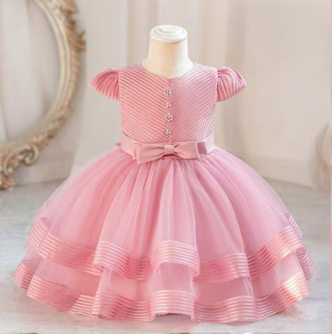 AC/AX169 Girls Party Dress - Dusty Pink