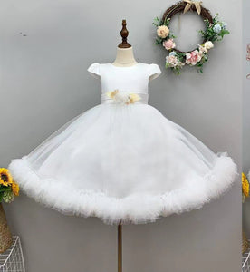 LD/B1-92569 Girls Party Dress - Off White