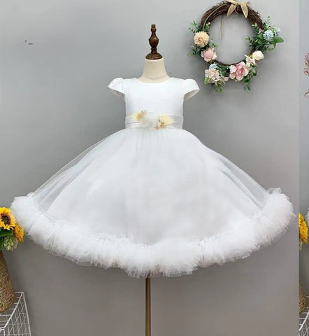 LD/B1-92569 Girls Party Dress - Off White